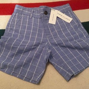 Janie and Jack Blue Check Shorts